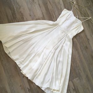 Elegant Ivory Satin Gown
